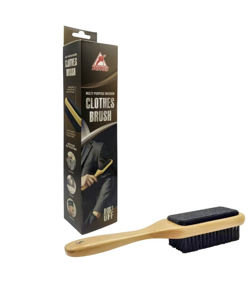 Yuppies wooden clothes brush for fabrics