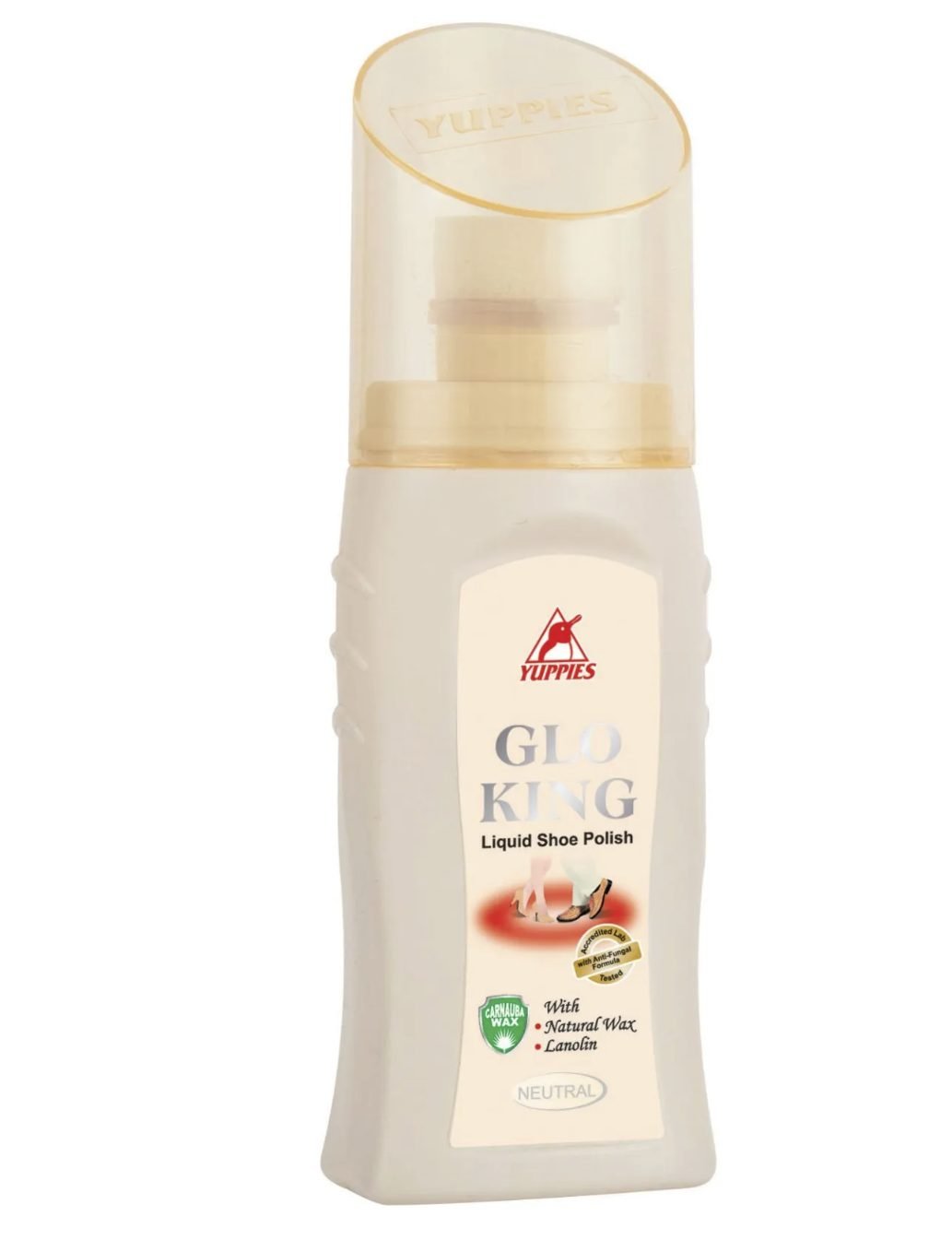Yuppies Glo-King liquid shoe polish in black, brown and neutral — Pakistan