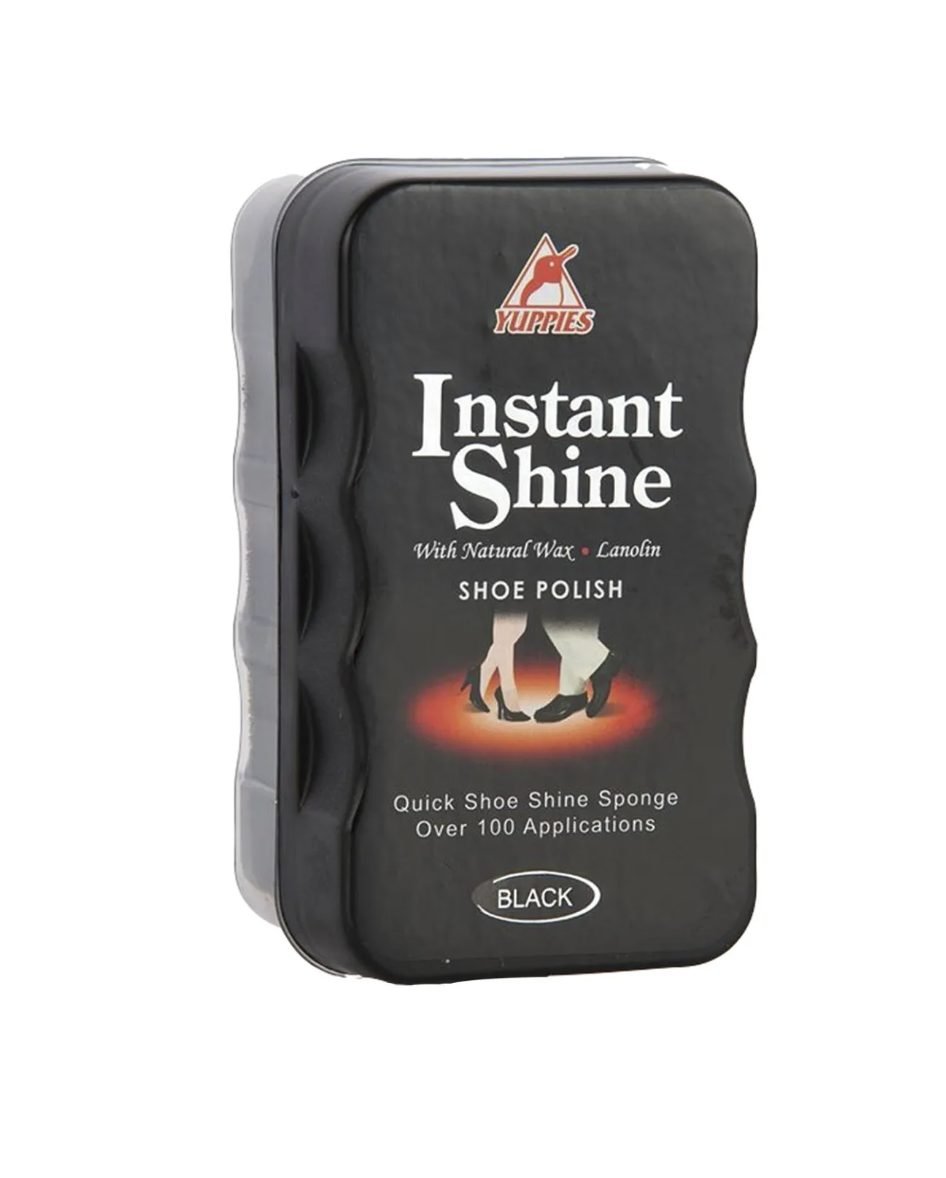 Yuppies Instant Shine shoe polish sponge — black