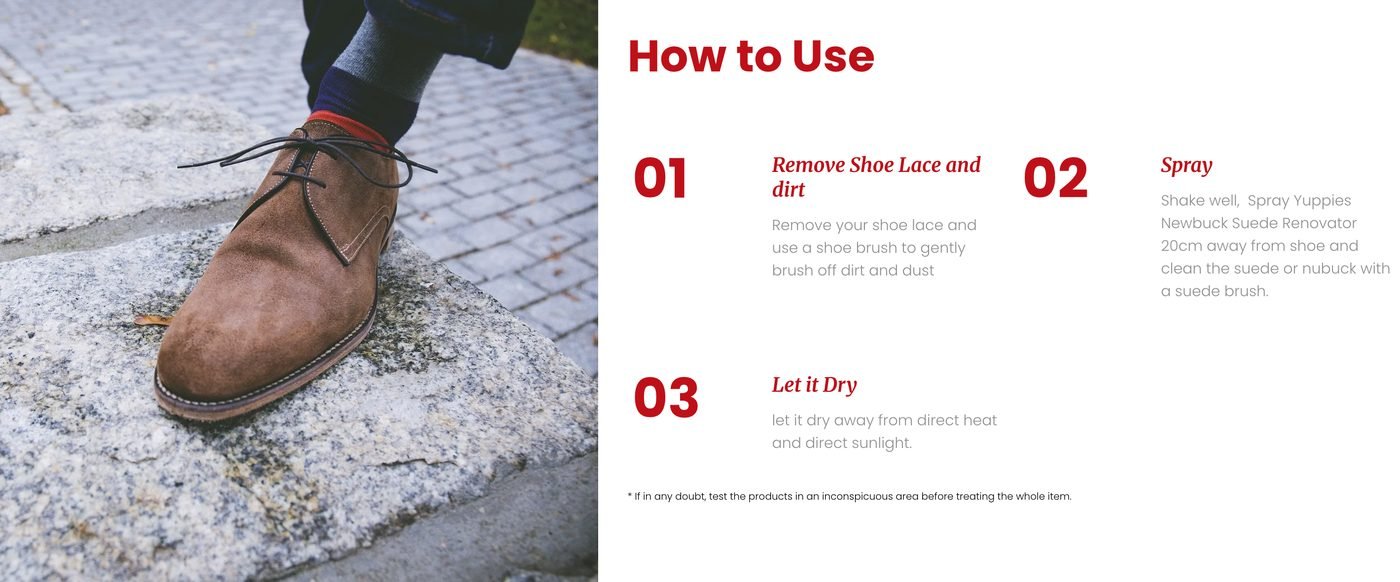 Yuppies Newbuck — clean and restore suede shoes