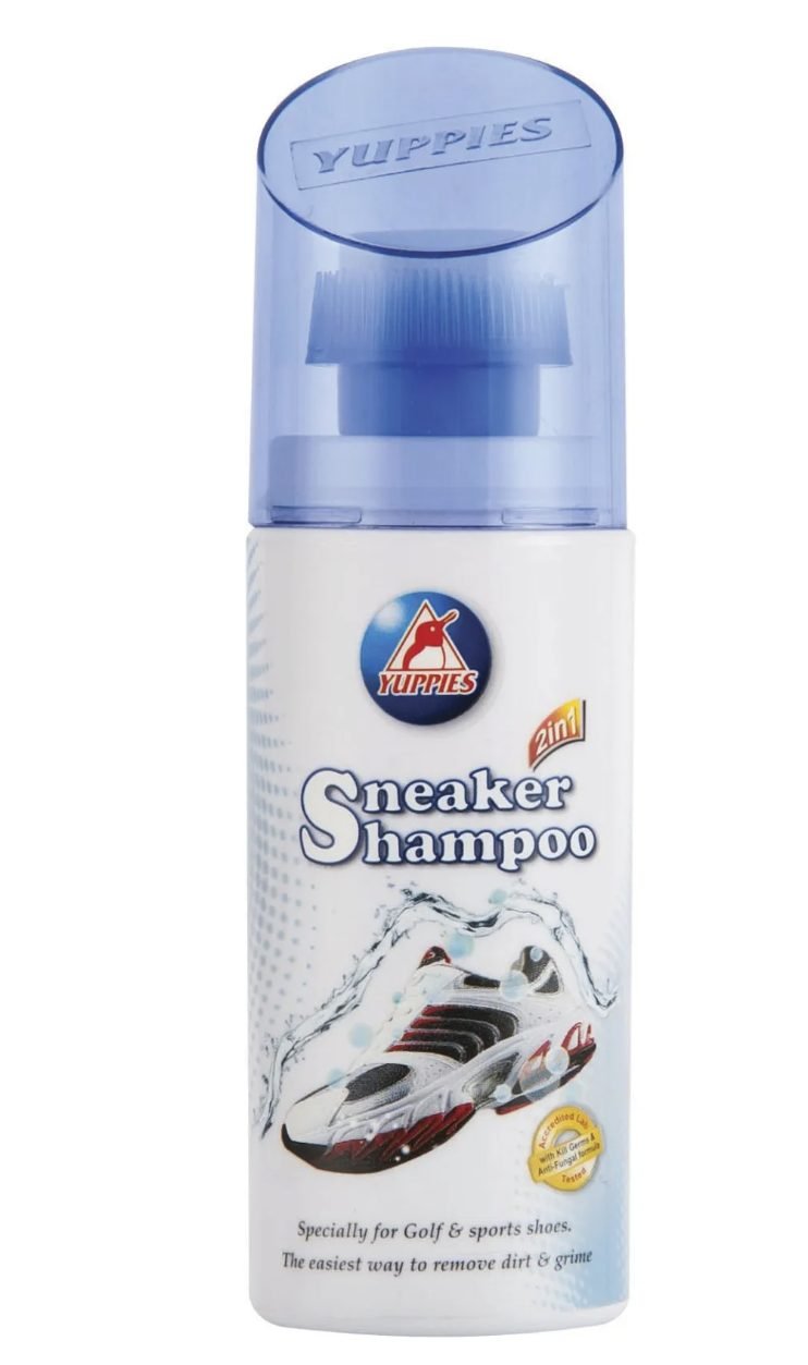Yuppies Sneaker Shampoo bottle with foam applicator