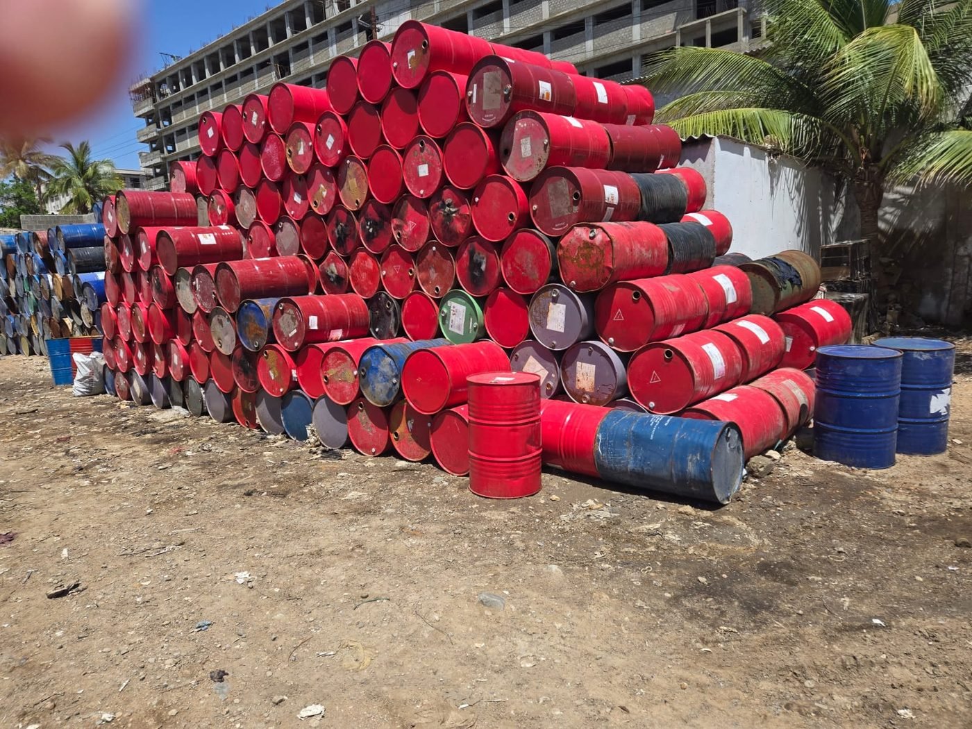 Industrial steel barrels ready for dispatch — Zyema Packages